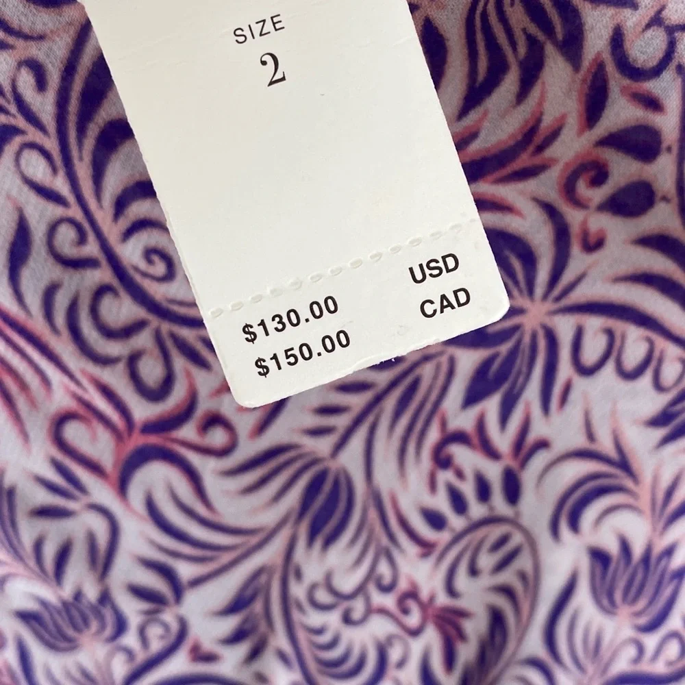 Anthropologie Purple Paisley Maxi Skirt Size 2 Flowy Boho - Picture 3 of 4